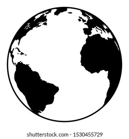 Planet Earth icon. flat design