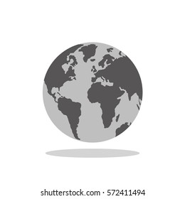 planet Earth icon. Flat planet Earth icon. Flat design vector illustration for web banner, web and mobile, infographics.