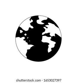 planet Earth icon. Flat planet Earth icon. on a white background. eps 10