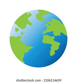 icono del planeta Tierra. Icono Planeta plana Tierra. sobre un fondo blanco. Pasos 10
