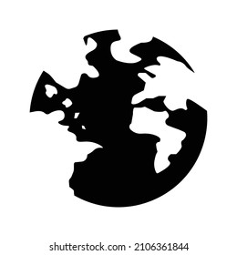 planet Earth icon. Flat planet Earth icon. on a white background. eps 10