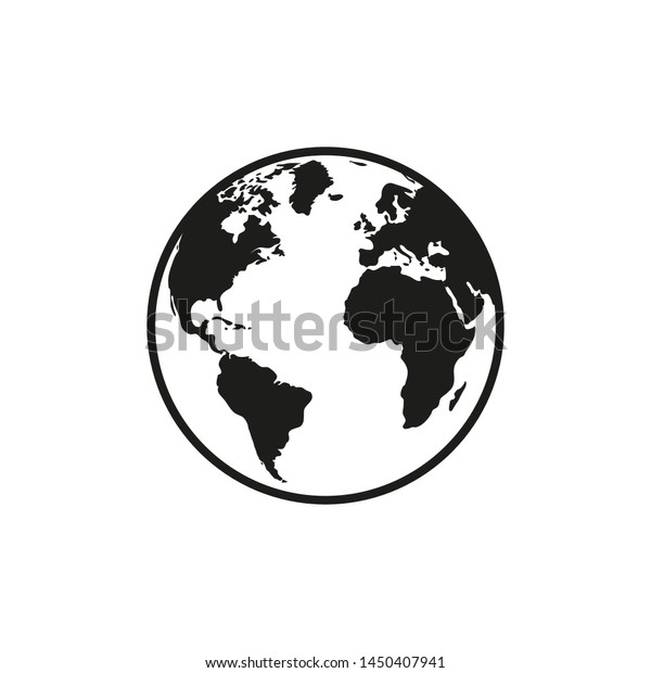 地球のアイコン 地球儀の標識 ベクター画像 のベクター画像素材 ロイヤリティフリー
