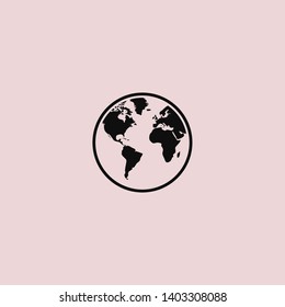 Planet earth icon. Globe icon. World icon