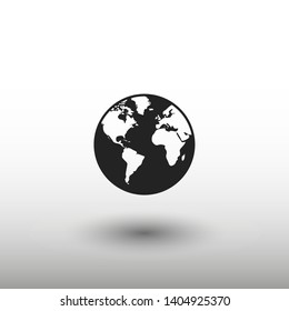 Planet earth icon. Globe icon. World icon
