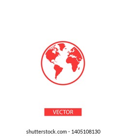 Planet earth icon. Globe icon. World icon