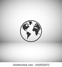 Planet earth icon. Globe icon. World icon