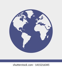 Planet earth icon. Globe icon. World icon