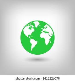 Planet earth icon. Globe icon. World icon