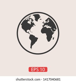 Planet earth icon. Globe icon. World icon