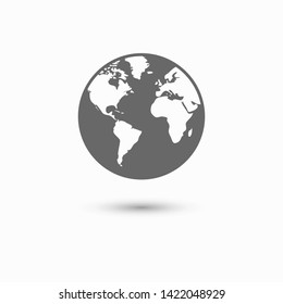 Planet earth icon. Globe icon. World icon