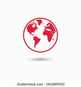 Planet earth icon. Globe icon. World icon