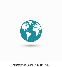 Planet earth icon. Globe icon. World icon