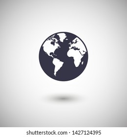 Planet earth icon. Globe icon. World icon
