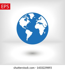 Planet earth icon. Globe icon. World icon