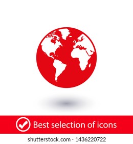 Planet earth icon. Globe icon. World icon