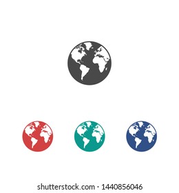 Planet earth icon. Globe icon. World icon