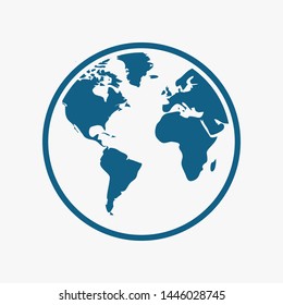 Planet earth icon. Globe icon. World icon