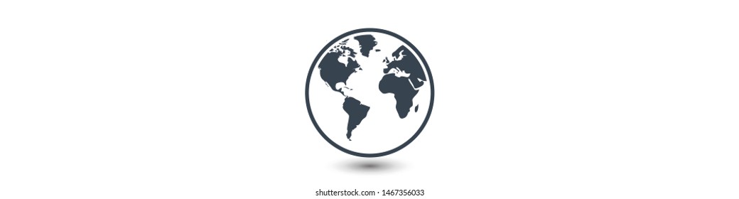 Planet earth icon. Globe icon. World icon