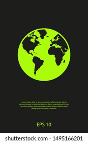 Planet earth icon. Globe icon. World icon