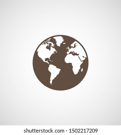 Planet earth icon. Globe icon. World icon
