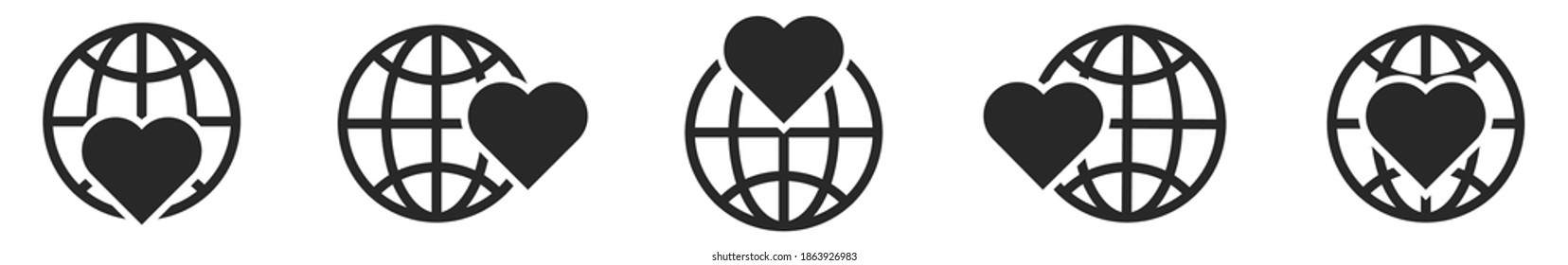 地球 ハート のイラスト素材 画像 ベクター画像 Shutterstock