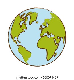 planet earth icon image vector illustration design 