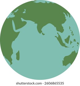 Planet Earth, planet Earth icon isolated on white background. Realistic planet Earth. Design image, poster, graphic picture. Vector illustration.