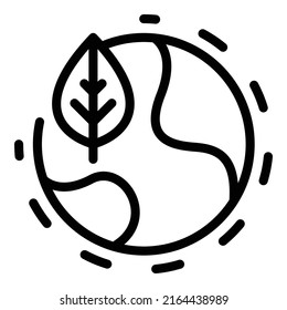 Planet Earth icon outline vector. Recycle energy. Comb water