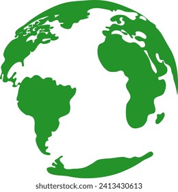 Icono Planeta Tierra, Salvar el plano verde,Concepto de conservación ambiental, globos terrestres aislados en fondo blanco