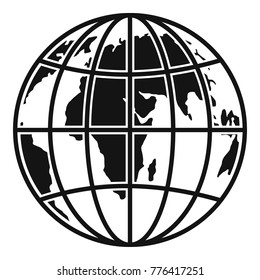 Planet earth icon. Simple illustration of planet earth vector icon for web