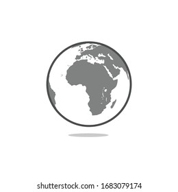 Símbolo de icono Planeta Tierra vectorial