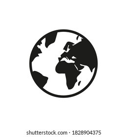 Planet Earth icon Vector. Flat design vector illustration for web. World symbol.