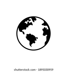 Planet-Erde-Ikone-Vektorgrafik. Symbol für Globus - Illustration. eps10