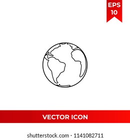 	
Planet earth icon vector illustration