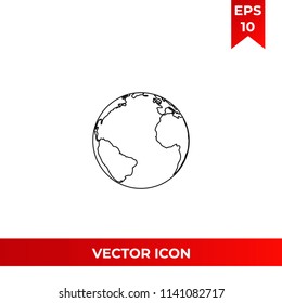 	
Planet earth icon vector illustration