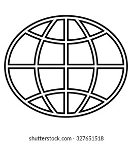 Planet Earth icon vector illustration, planet Earth logo design element