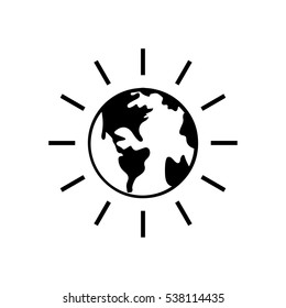 planet Earth Icon Vector Illustration