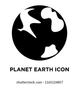 Planet Earth icon vector isolated on white background, Planet Earth transparent sign , dark pictogram
