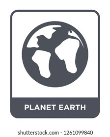 planet earth icon vector on white background, planet earth trendy filled icons from Delivery and logistic collection, planet earth simple element illustration