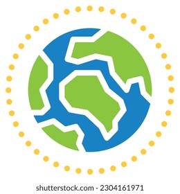 planet earth  icon vector sign symbol graphic  illustration,
