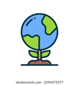 icono del planeta tierra para tu sitio web, móvil, presentación y diseño de logotipo.