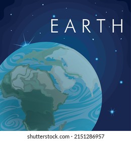 planet earth illustration from space