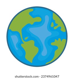 planet earth illustration vector isolated