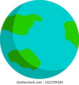 Planet Erde, Illustration, Vektorgrafik auf weißem Hintergrund.