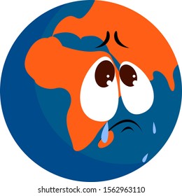 Planet earth, illustration, vector on white background.