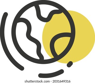Planet earth, illustration, vector, on a white background.