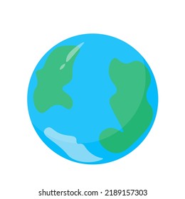 Planet Erde, Illustration, Vektorgrafik auf weißem Hintergrund