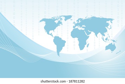 Planet earth informational stream. Vector. Clip-art