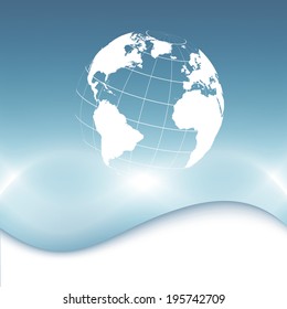 Planet earth informational stream. Vector illustration. Clip-art