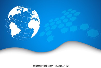Planet earth informational stream. Vector illustration. Clip-art
